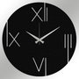 Wallity Reloj de Pared Decorativo Metal Negro 48x48 cm Grosor 1.2mm Elegancia y Arte para Hogar y Oficina